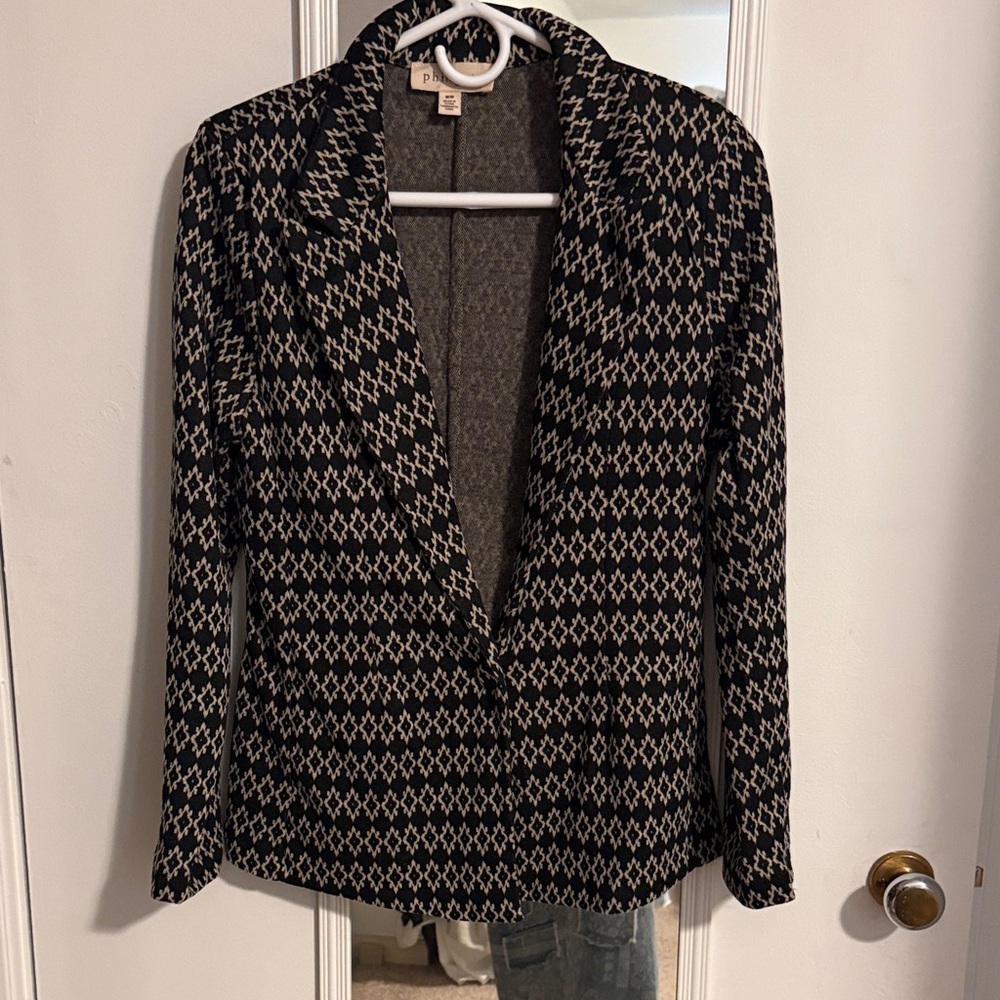 Philosophy Black and gold Patterned Blazer